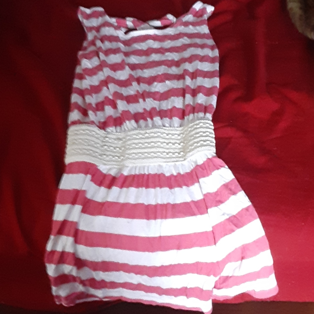 Pink white romper